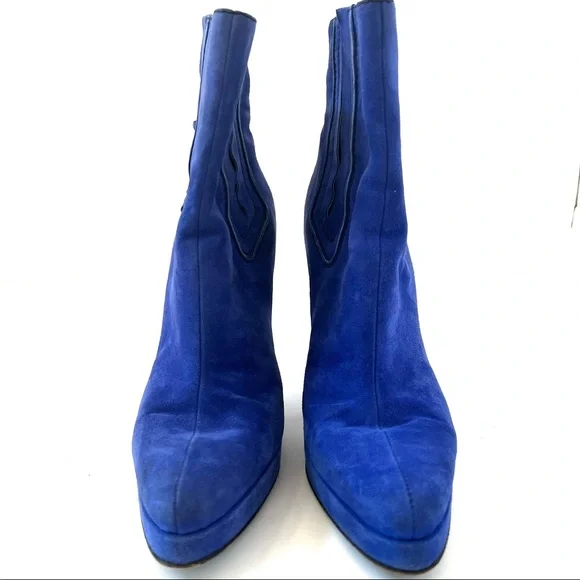 Casadei Blue Heel Boot B15/7 - Picture 3 of 12